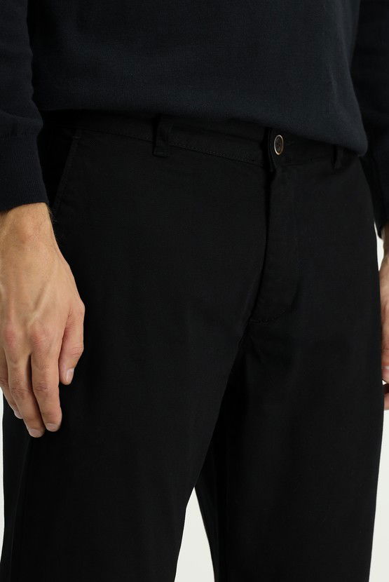 Erkek Giyim - Regular Fit Desenli Likralı Kanvas / Chino Pantolon