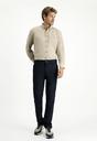  KOYU LACİVERT  Regular Fit Likralı Kanvas / Chino Pantolon
