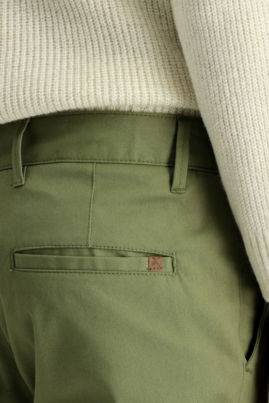 Erkek Giyim - Regular Fit Likralı Kanvas / Chino Pantolon