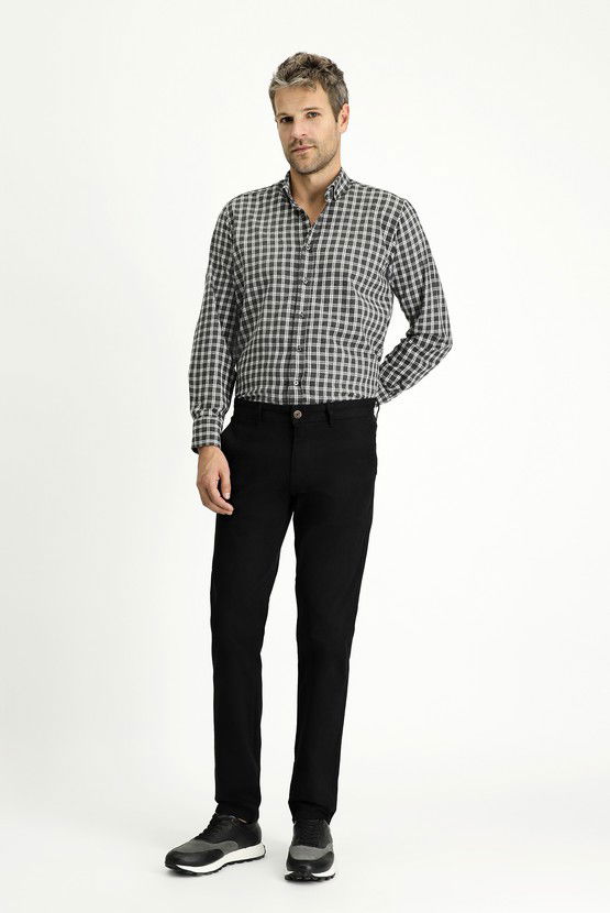 Erkek Giyim - Regular Fit Likralı Kanvas / Chino Pantolon