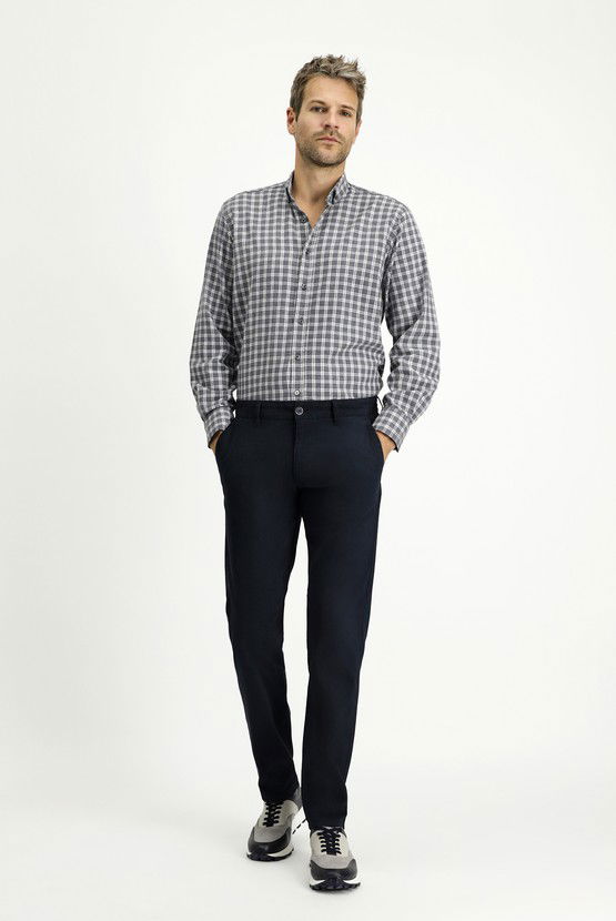Erkek Giyim - Slim Fit Dar Kesim Likralı Kanvas / Chino Pantolon