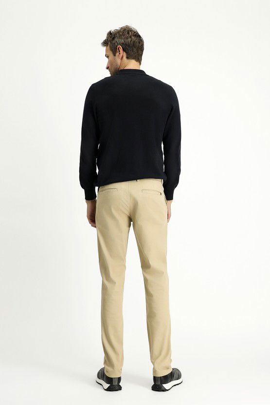 Erkek Giyim - Slim Fit Dar Kesim Likralı Kanvas / Chino Pantolon