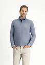  İNDİGO  Bato Yaka Regular Fit Çizgili Fermuarlı Sweatshirt