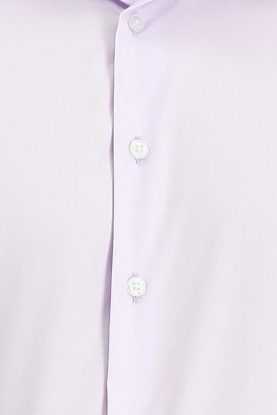 Erkek Giyim - Uzun Kol Slim Fit Dar Kesim Pamuk Klasik Gömlek