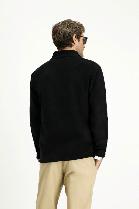 Erkek Giyim - Fermuarlı Polar Sweatshirt