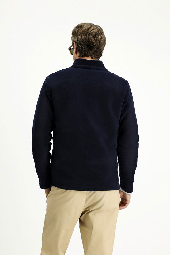 Erkek Giyim - Fermuarlı Polar Sweatshirt