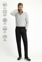  SİYAH  Techno-Line Slim Fit Dar Kesim Likralı Klasik Kumaş Pantolon