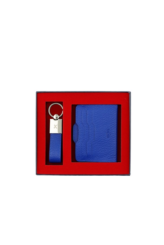 Erkek Giyim - 2'li Deri Kartlık & Anahtarlık Set