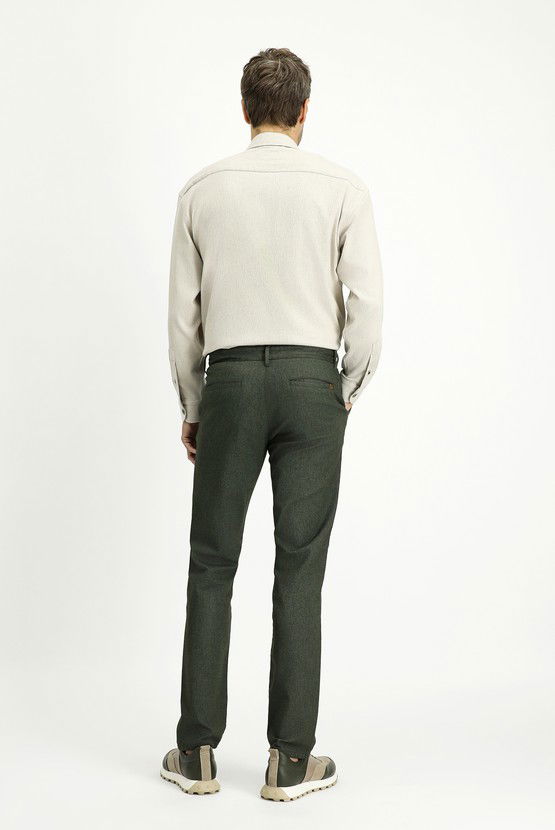 Erkek Giyim - Regular Fit Likralı Kanvas / Chino Pantolon
