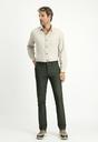  KOYU YEŞİL  Regular Fit Likralı Kanvas / Chino Pantolon