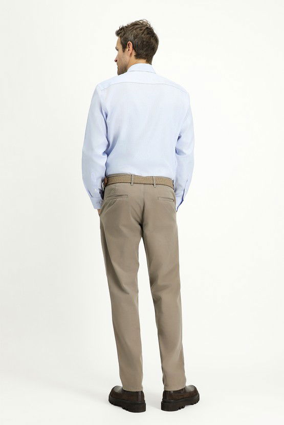 Erkek Giyim - Slim Fit Dar Kesim Likralı Kanvas / Chino Pantolon