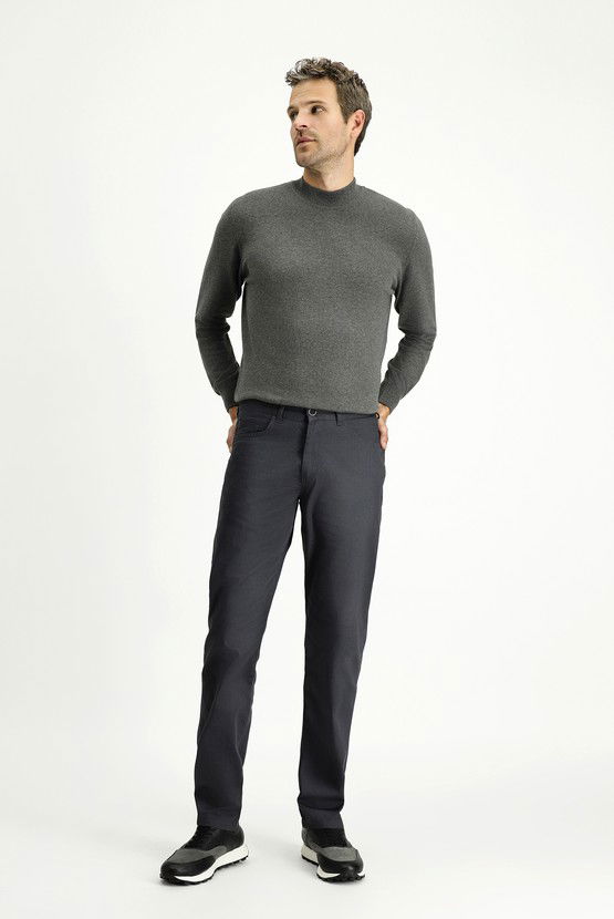 Erkek Giyim - Regular Fit Likralı Kanvas / Chino Pantolon
