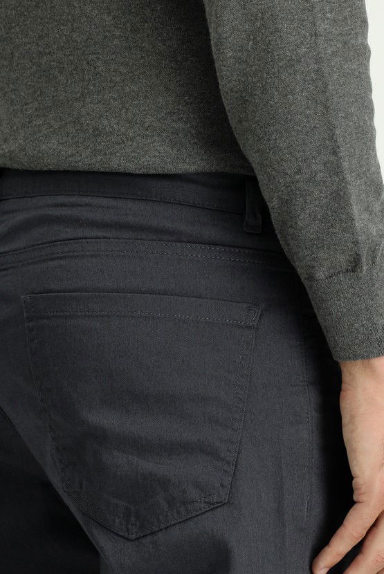 Erkek Giyim - Regular Fit Likralı Kanvas / Chino Pantolon