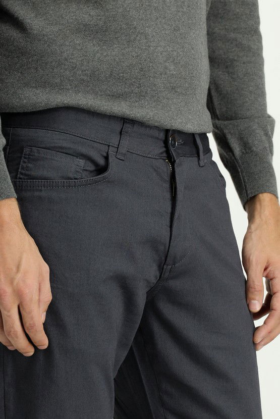 Erkek Giyim - Regular Fit Likralı Kanvas / Chino Pantolon
