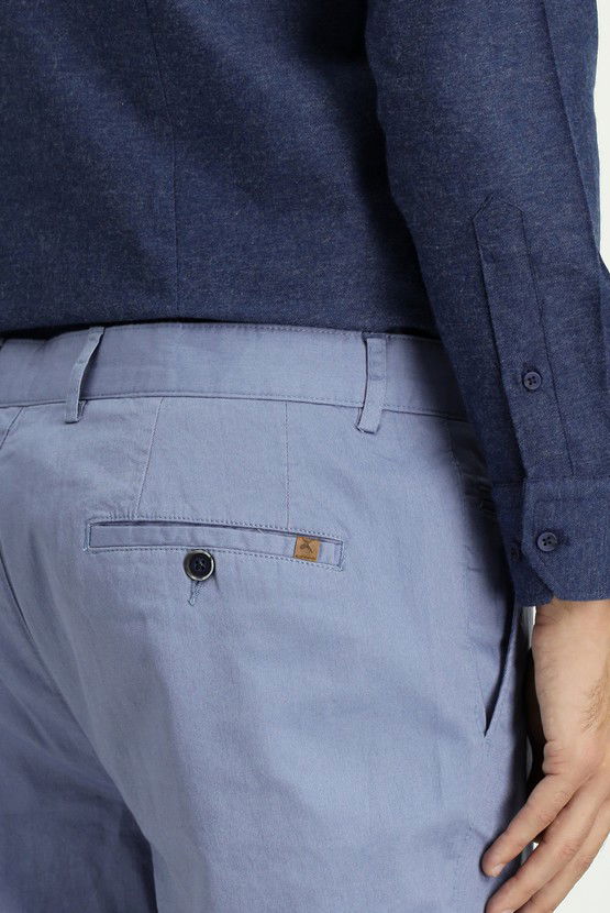 Erkek Giyim - Regular Fit Likralı Kanvas / Chino Pantolon