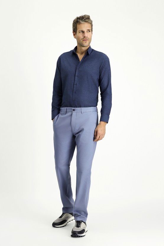 Erkek Giyim - Regular Fit Likralı Kanvas / Chino Pantolon