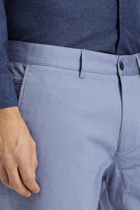 Erkek Giyim - Regular Fit Likralı Kanvas / Chino Pantolon
