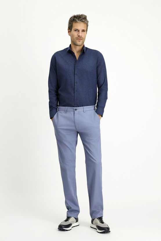Erkek Giyim - Regular Fit Likralı Kanvas / Chino Pantolon
