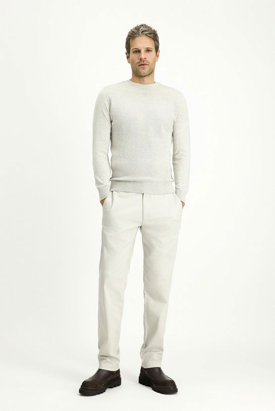 Erkek Giyim - Regular Fit Likralı Kanvas / Chino Pantolon