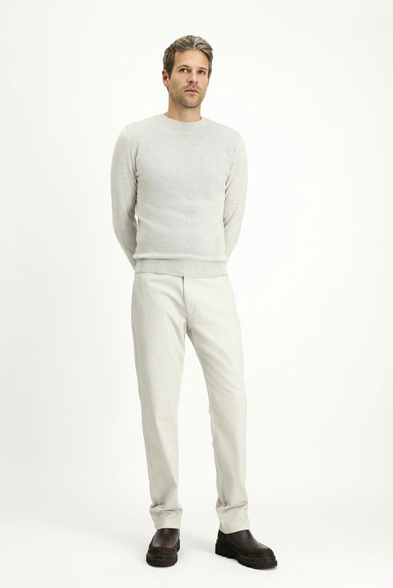 Erkek Giyim - Regular Fit Likralı Kanvas / Chino Pantolon