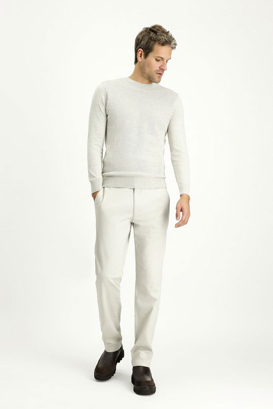 Erkek Giyim - Regular Fit Likralı Kanvas / Chino Pantolon