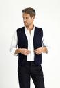  KOYU LACİVERT  Slim Fit Dar Kesim Yünlü Triko Yelek