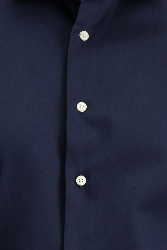 Erkek Giyim - Uzun Kol Slim Fit Dar Kesim Klasik Pamuk Gömlek