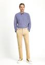  ORTA BEJ  Regular Fit Likralı Kanvas / Chino Pantolon