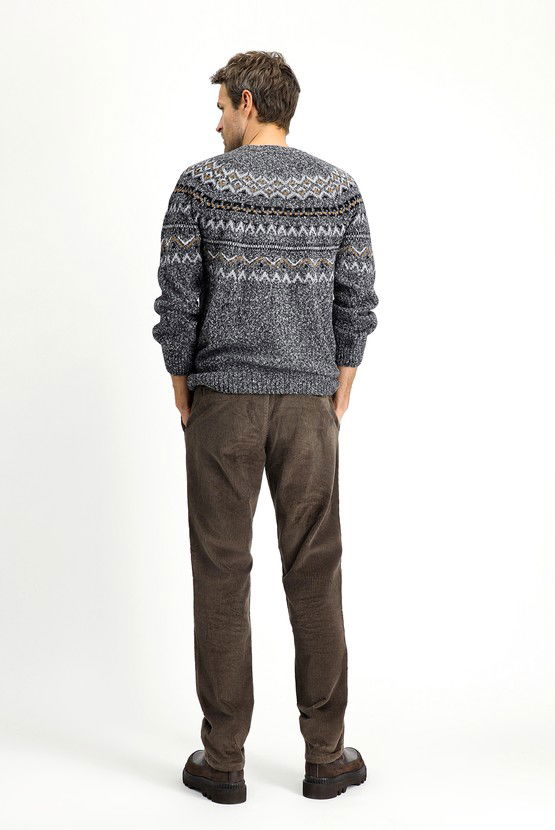 Erkek Giyim - Regular Fit Pamuk Kadife Pantolon