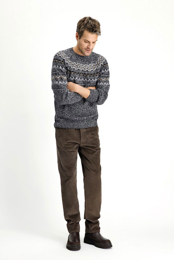 Erkek Giyim - Regular Fit Pamuk Kadife Pantolon