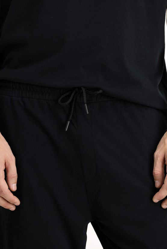 Erkek Giyim - Kısa Kol Bisiklet Yaka 3'lü Şortlu Pijama Seti