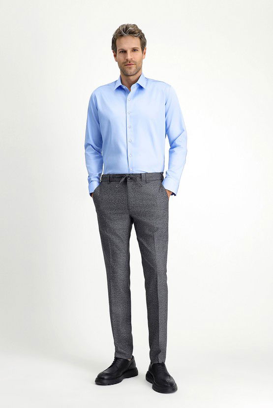 Erkek Giyim - Uzun Kol Slim Fit Dar Kesim Klasik Pamuk Gömlek