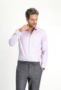  LİLA  Uzun Kol Slim Fit Dar Kesim Klasik Non Iron Saten Pamuklu Gömlek
