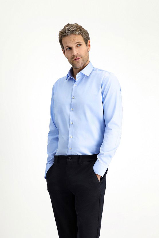 Erkek Giyim - Uzun Kol Slim Fit Dar Kesim Klasik Pamuk Gömlek