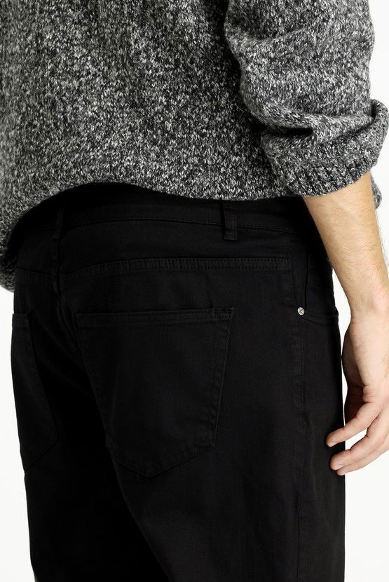 Erkek Giyim - Relax Fit Rahat Kesim Likralı Kanvas / Chino Pantolon