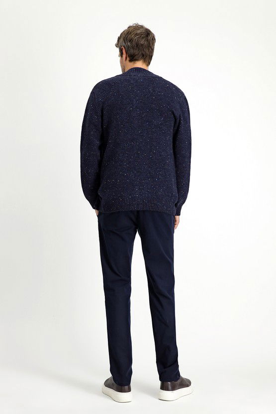 Erkek Giyim - Regular Fit Likralı Kanvas / Chino Pantolon