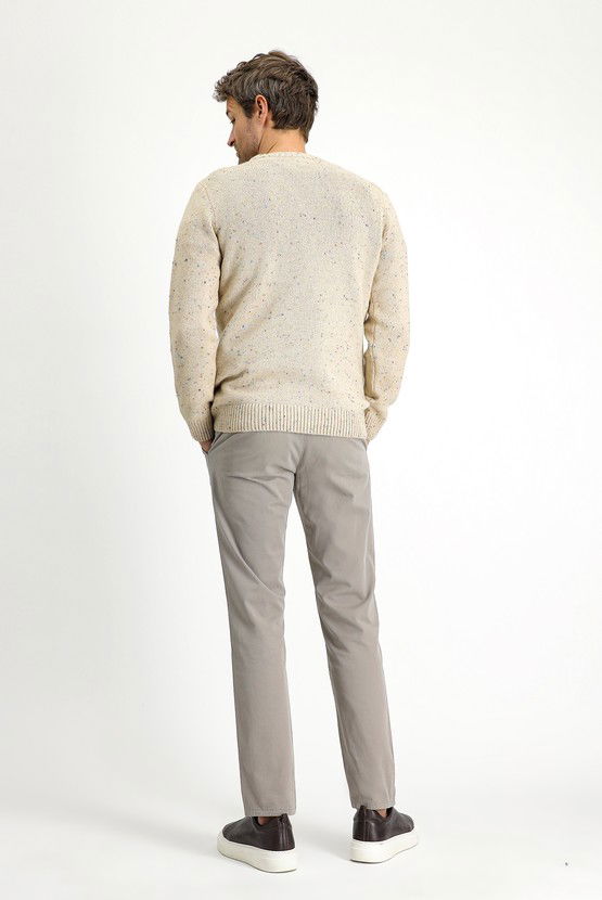 Erkek Giyim - Regular Fit Likralı Kanvas / Chino Pantolon