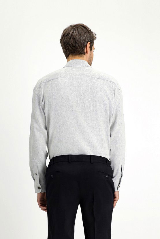 Erkek Giyim - Uzun Kol Oversize Pamuklu Oduncu Gömlek
