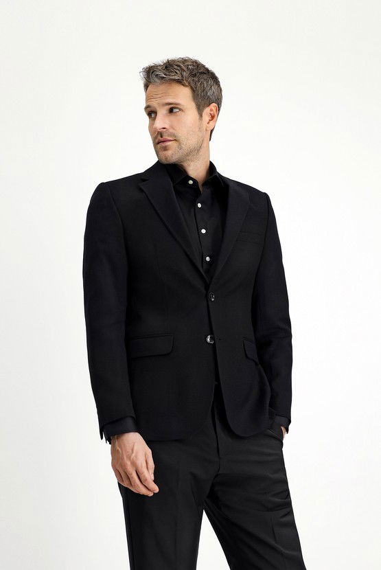 Erkek Giyim - Slim Fit Dar Kesim Desenli Klasik Ceket