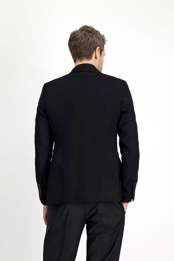 Erkek Giyim - Slim Fit Dar Kesim Desenli Klasik Ceket