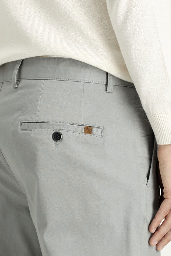 Erkek Giyim - Regular Fit Likralı Kanvas / Chino Pantolon