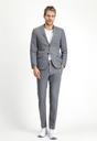  ORTA GRİ MELANJ  Super Slim Fit Ekstra Dar Kesim Pamuklu Örme Klasik Kumaş Pantolon