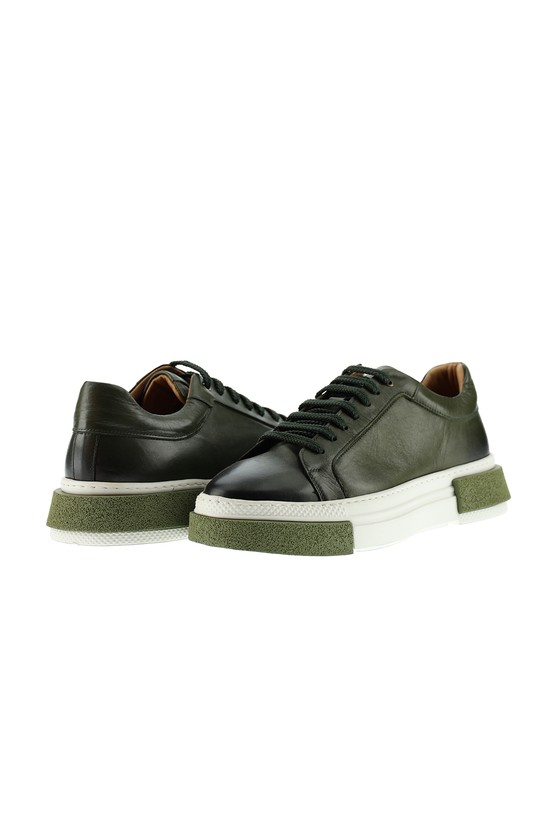 Erkek Giyim - Sneaker Deri Ayakkabı