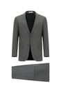  ORTA FÜME  Slim Fit Dar Kesim Klasik Desenli Takım Elbise