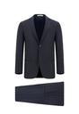  KOYU LACİVERT  Slim Fit Dar Kesim Klasik Desenli Takım Elbise