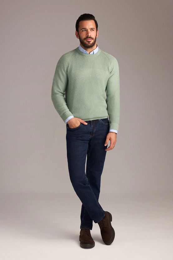 Erkek Giyim - Slim Fit Dar Kesim Likralı Denim Pantolon