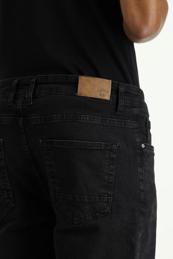 Erkek Giyim - Slim Fit Dar Kesim Likralı Denim Pantolon