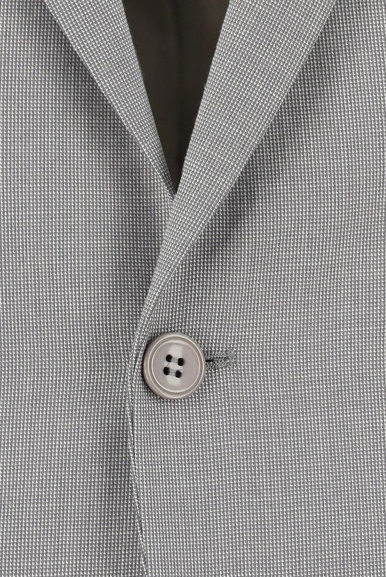 Erkek Giyim - Slim Fit Dar Kesim Klasik Desenli Takım Elbise