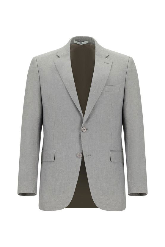 Erkek Giyim - Slim Fit Dar Kesim Klasik Desenli Takım Elbise