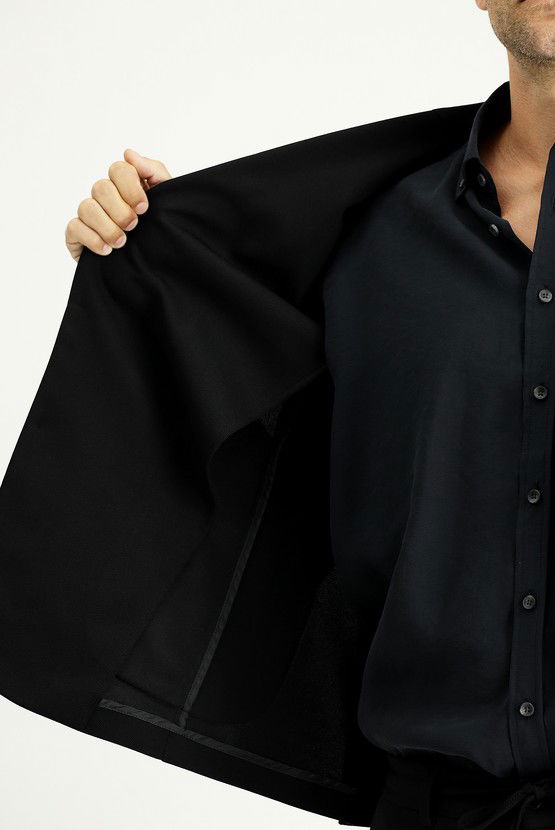 Erkek Giyim - Super Slim Fit Ekstra Dar Kesim Beli Lastikli İpli Takım Elbise